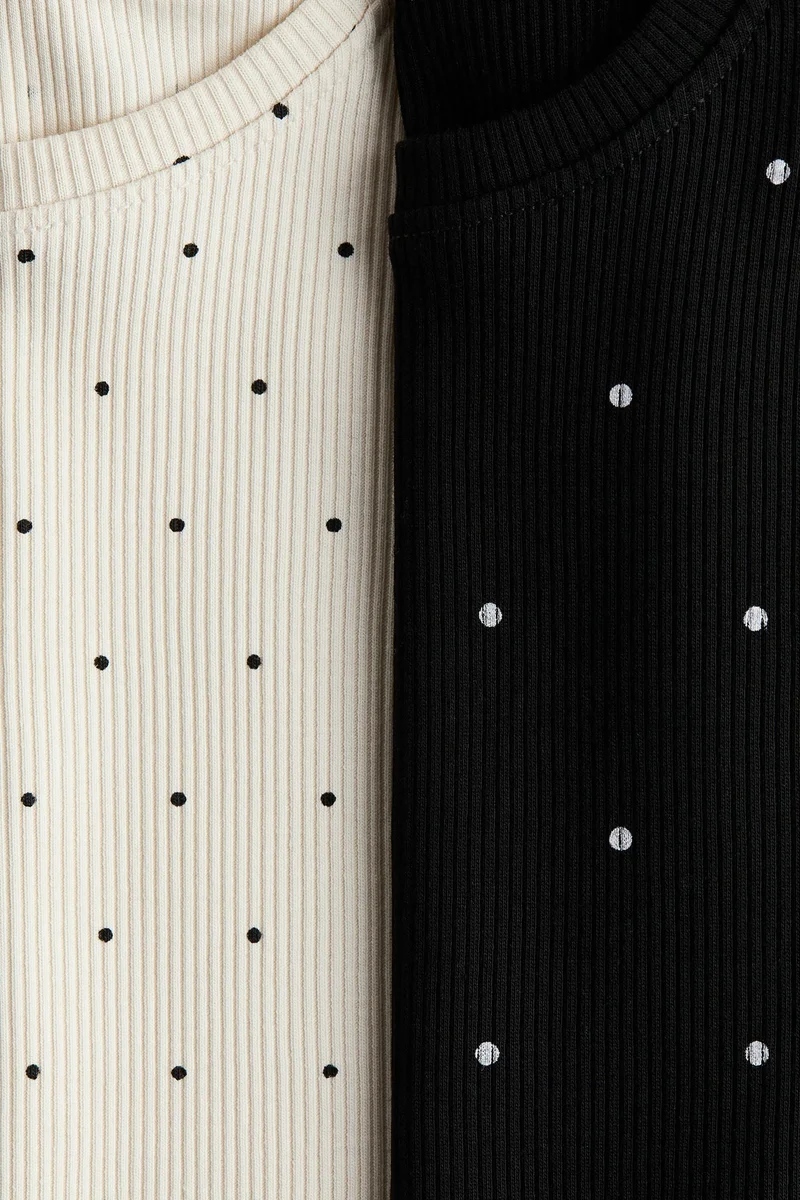 H&M 2-pack flounce-trimmed tops